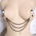 Adjustable Triple Chain Metal Nipple Clamps #color_black