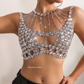 Festival Crop Top – See-Through Acrylic Knit Camisole
