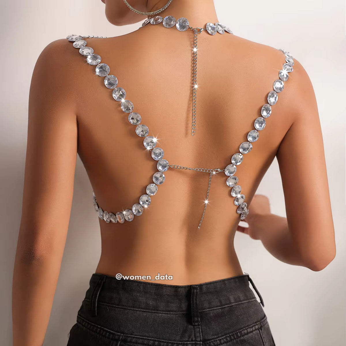 Festival Crop Top – See-Through Acrylic Knit Camisole