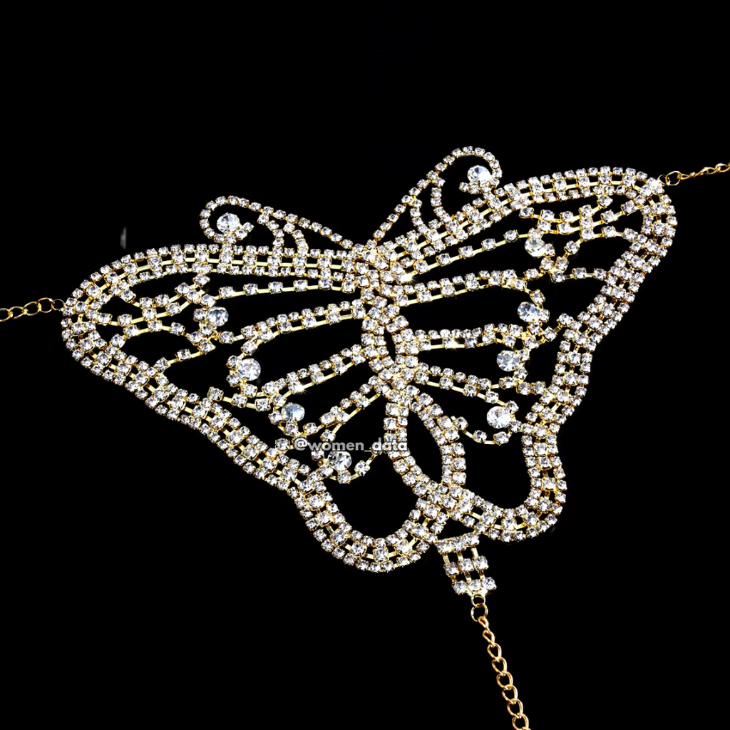 Luxury Rhinestone Body Chain Set | Crystal Bikini & Diamond Bra Chain