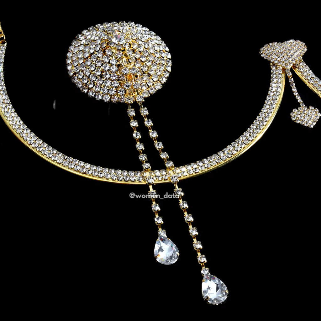 Luxury Rhinestone Body Chain Set | Crystal Bikini & Diamond Bra Chain