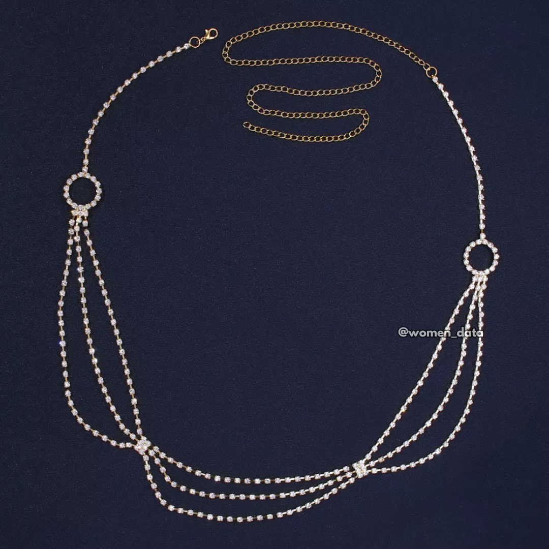 Crystal Tassel Multi-Layer Rhinestone Waist Chain Belly Jewelry