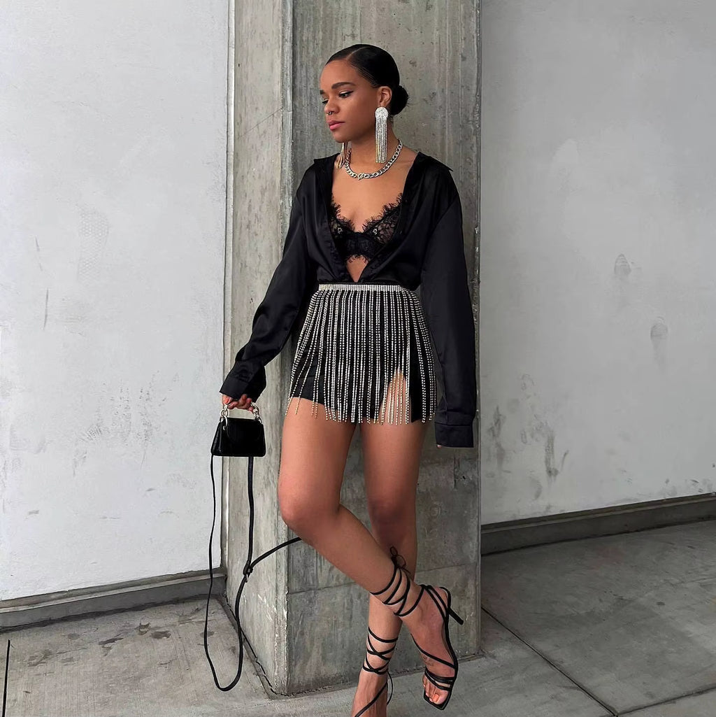 Crystal Fringe Waist Chain