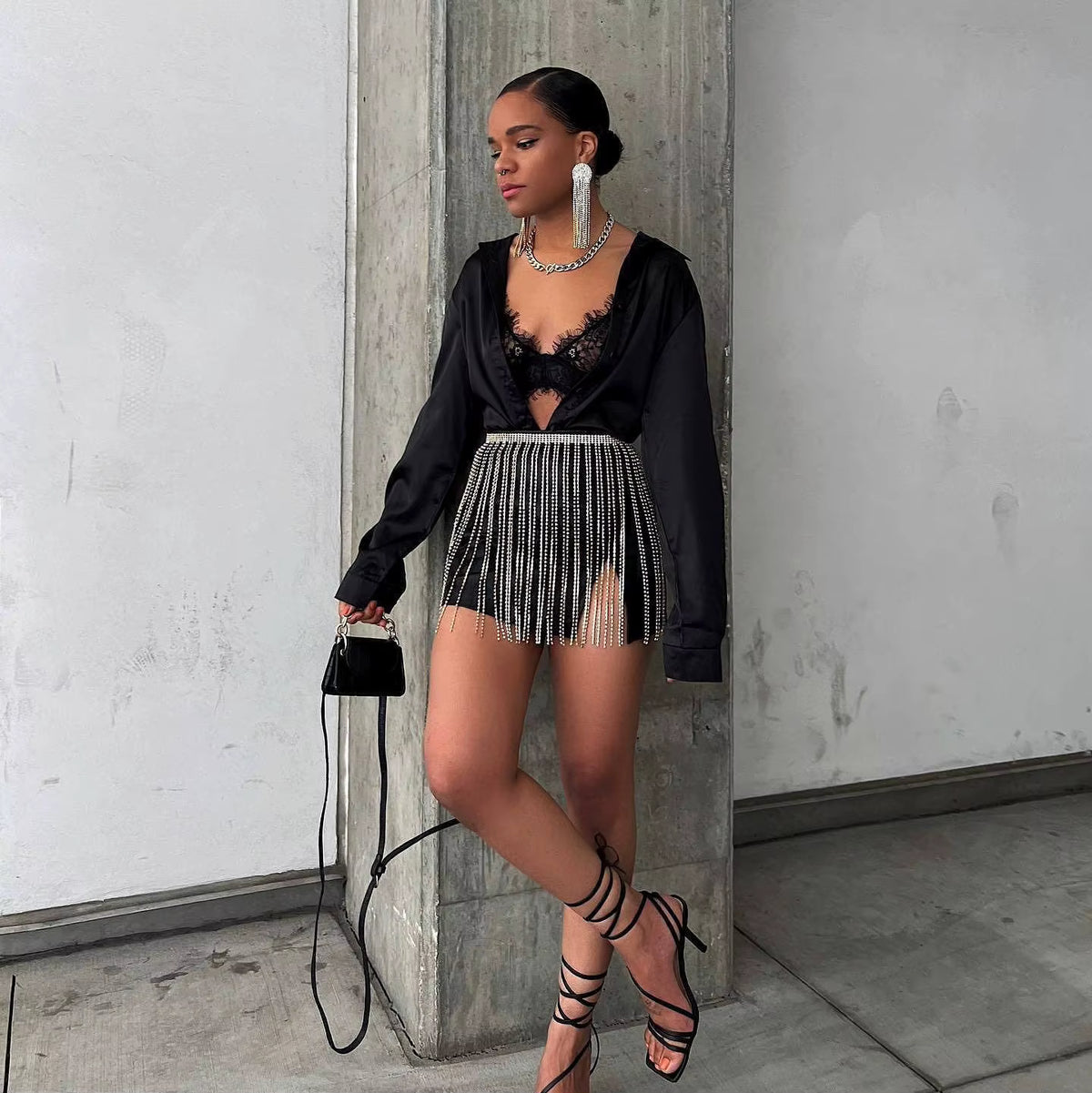 Crystal Fringe Waist Chain