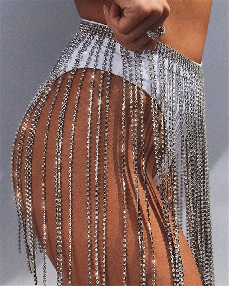 Crystal Fringe Waist Chain