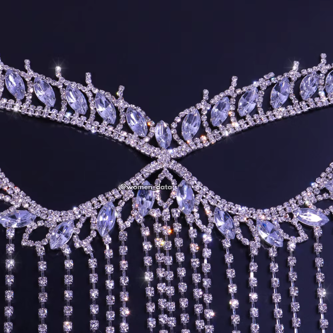 Diamond Tassel Face Jewelry for Party & Fashion Shows