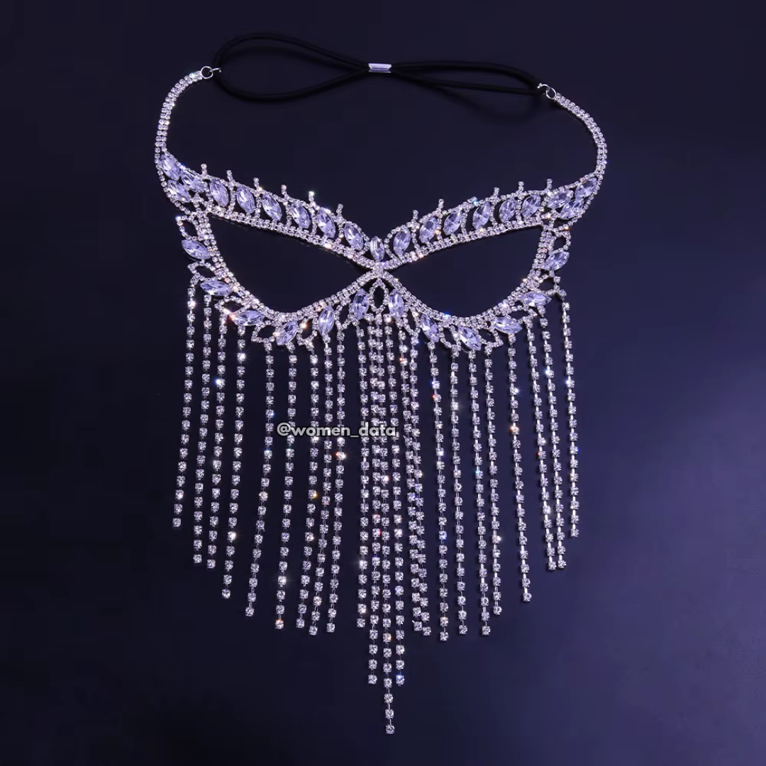 Diamond Tassel Face Jewelry for Party & Fashion Shows