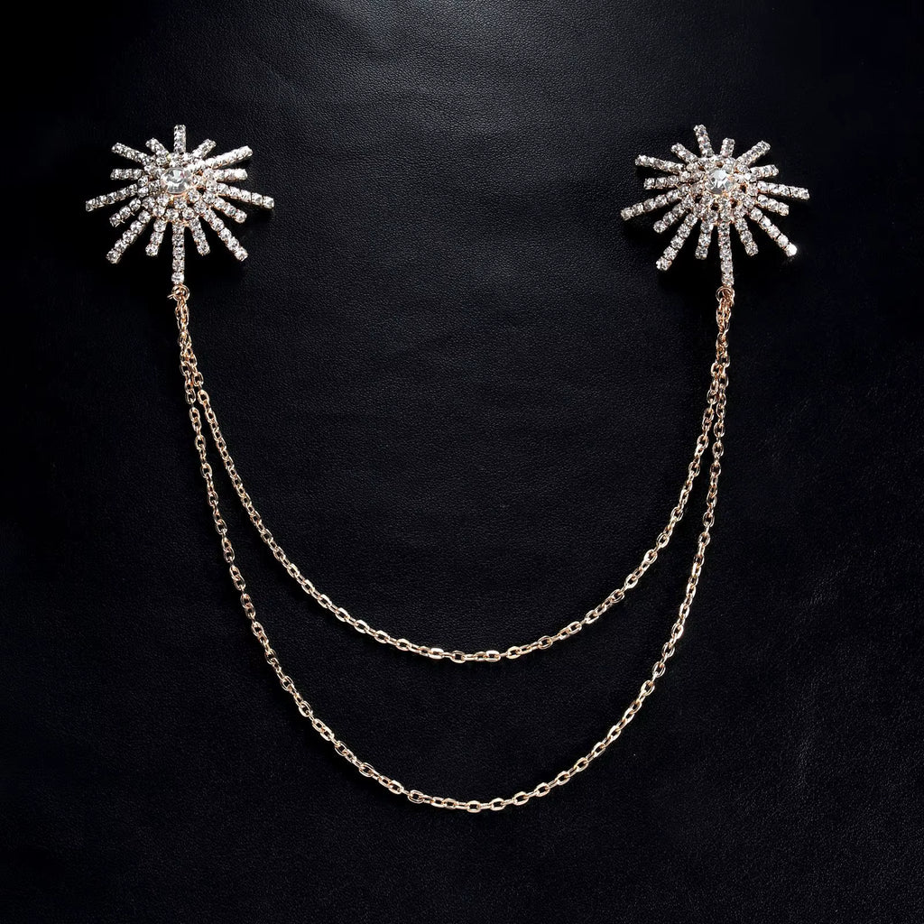 Crystal Sunburst Chain Body Jewelry