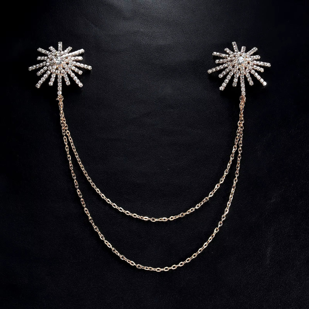 Crystal Sunburst Chain Body Jewelry