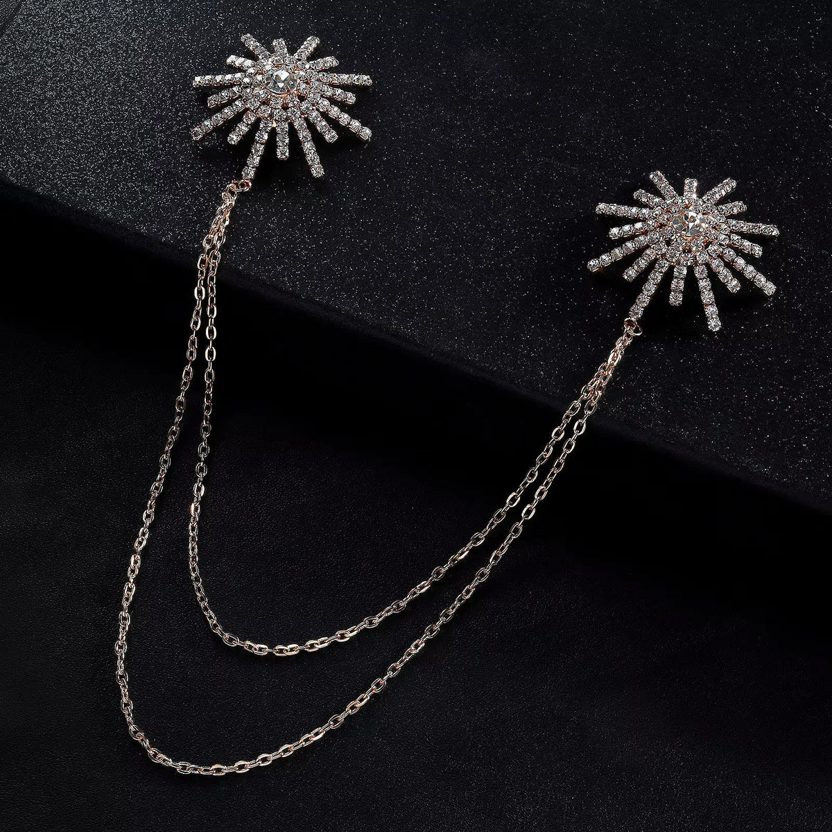 Crystal Sunburst Chain Body Jewelry
