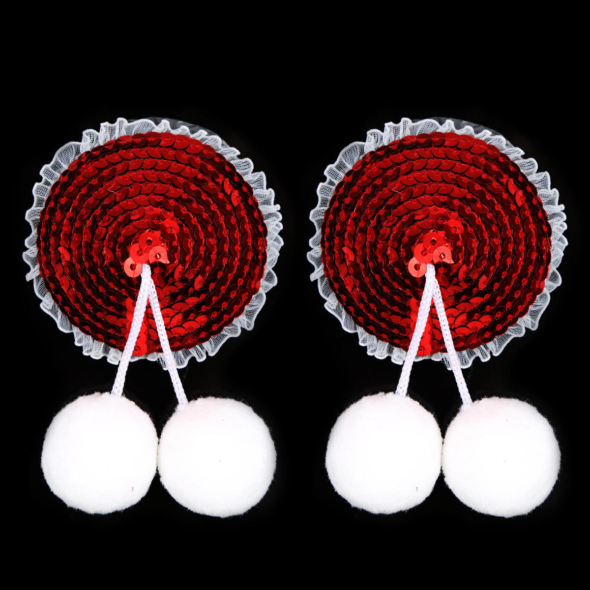 Red Sequin Cherry Style Body Accessories