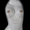 Crystal Sunburst Chain Body Jewelry