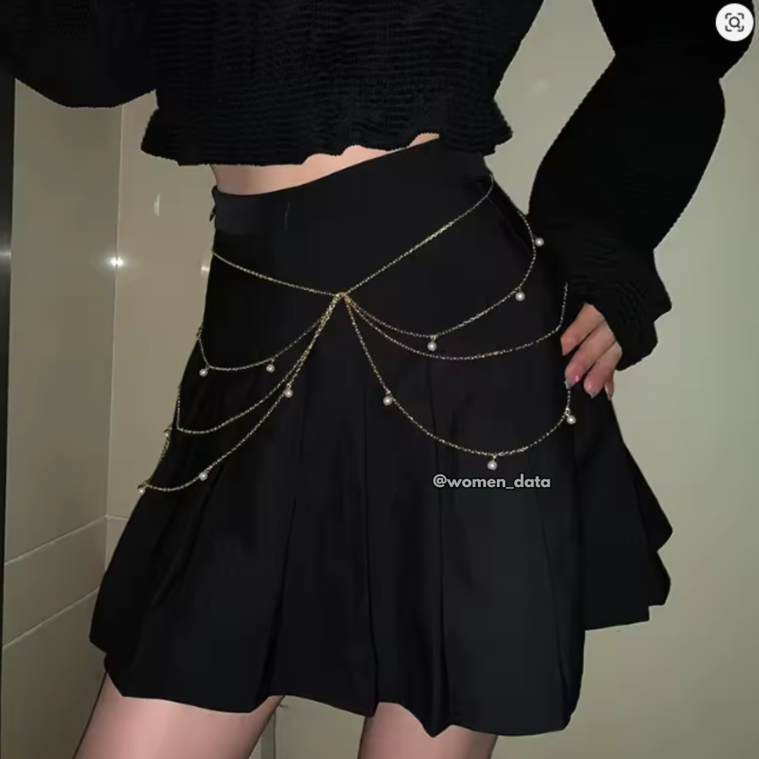 Elegant Multi-Layer Pearl Waist Chain Body Jewelry for Women