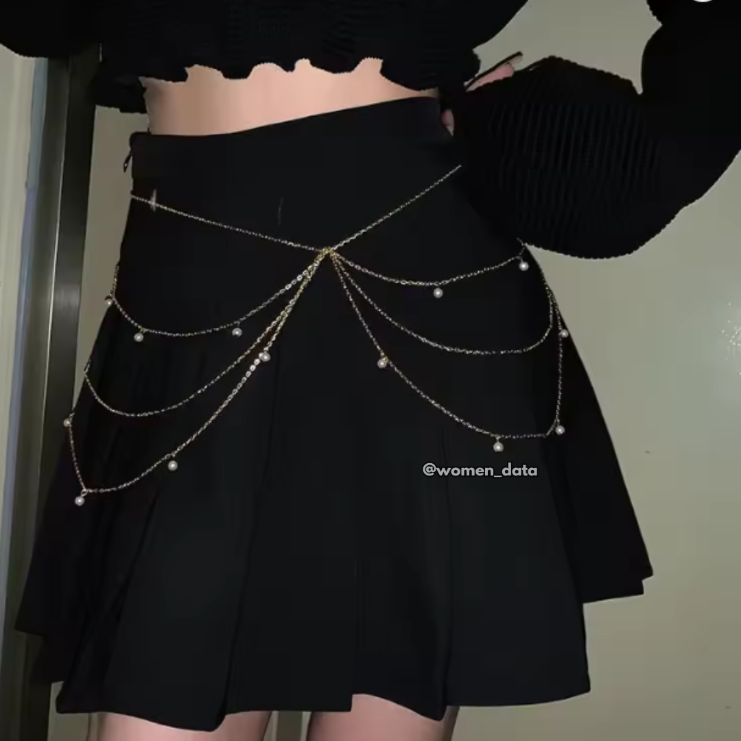 Elegant Multi-Layer Pearl Waist Chain Body Jewelry for Women