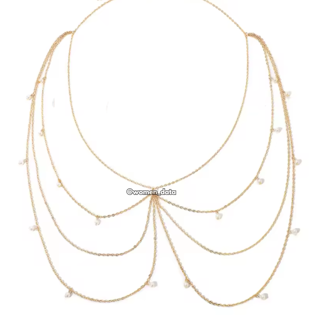 Elegant Multi-Layer Pearl Waist Chain Body Jewelry for Women