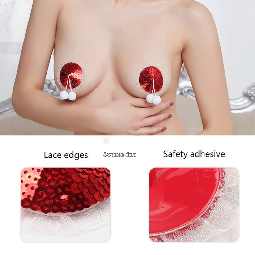 Red Sequin Cherry Style Body Accessories