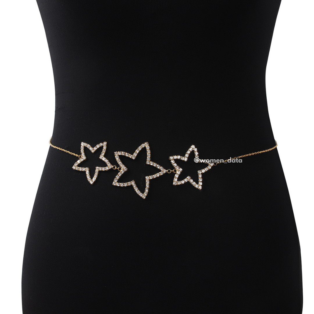 Rhinestone Star Belly Chain