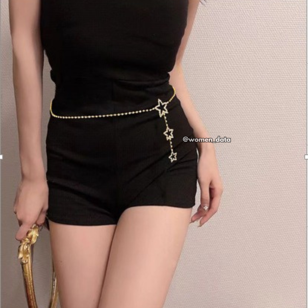 Star Charm Body Chain Belt – Trendy Crystal Waist Jewelry for Women