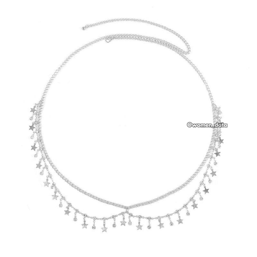 Star Charm Waist Chain #color_silver