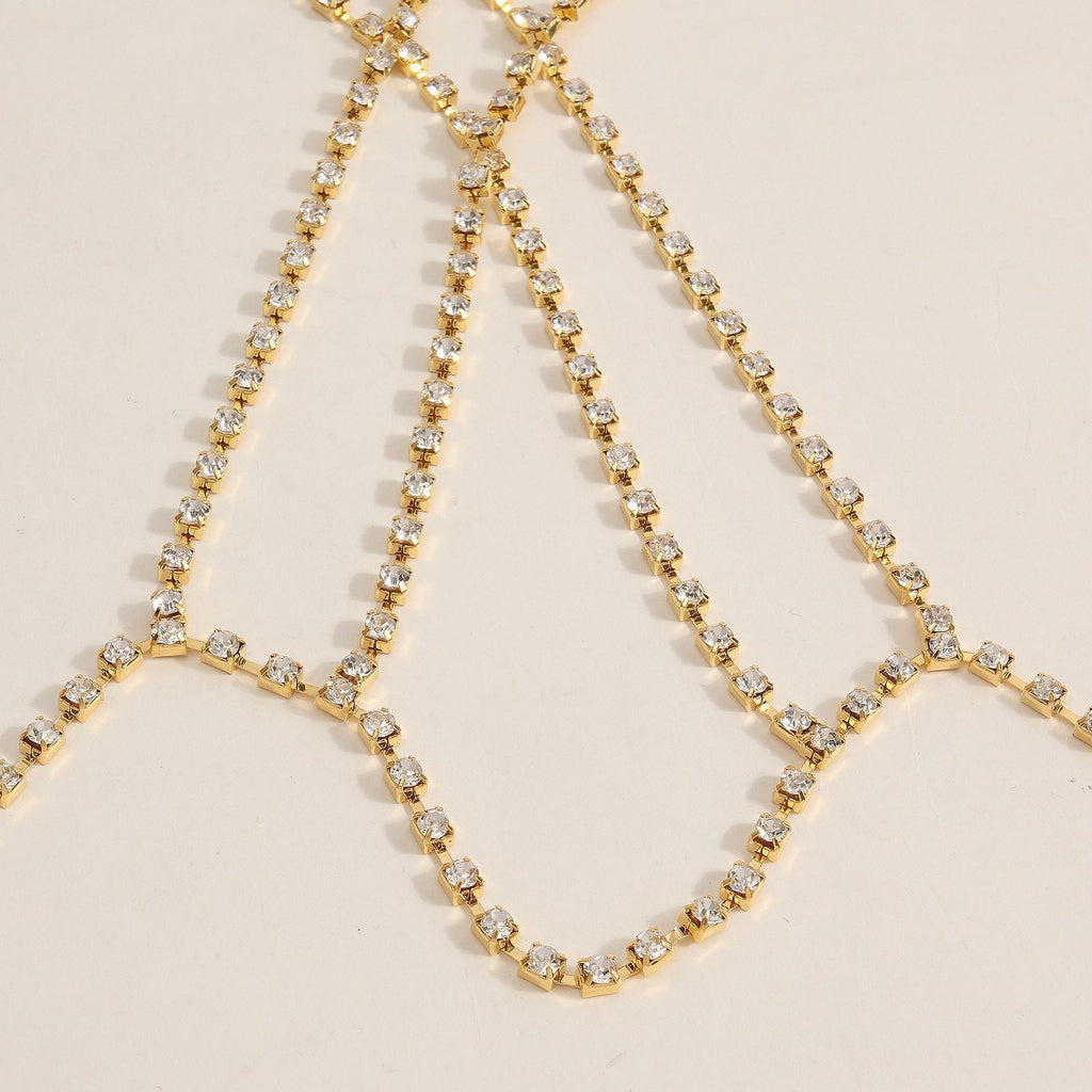 Luxury Gold Floral Body Chain Harness