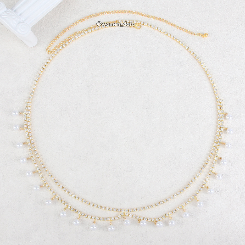 Women's Pearl Beaded Waist Chain Belt