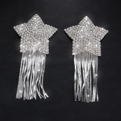 Crystal Star Tassel Nipple Covers