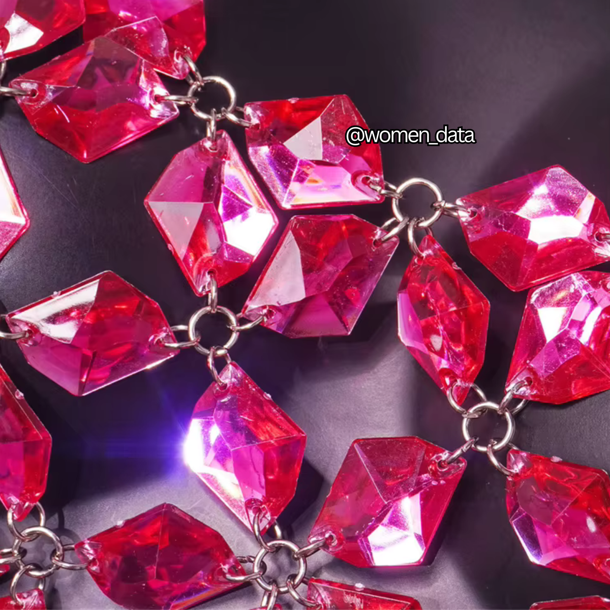 Red Crystal Mesh Halter Top – Rhinestone Chain Crop Top
